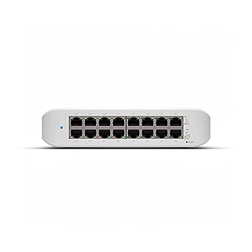 Ubiquiti UniFi Switch (USW-Lite-16-PoE) [16-Port Gigabit Ethernet, 8X PoE+, Wandmontage]