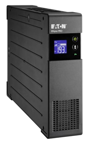 Eaton USV Ellipse PRO 650 DIN - Line Interactive USV - ELP650DIN - 650VA - (4 IEC Ausgänge) - Spannungsregelung (AVR) - USV mit Display und USB-Schnittstelle (inkl. USB-Kabel)