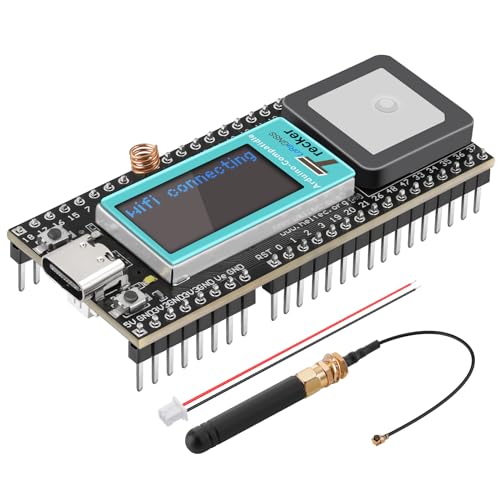 Seamuing Kabelloser Tracker UC6580 SX1262 863 928 MHz LoRa WiFi Bluetooth, unterstützt GPS GLONASS Galileo, Entwicklungsplatine ESP32 mit LCD-Display für Arduino Intelligente Szene