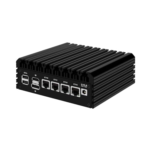 HUNSN Micro Firewall Appliance, Mini PC, pFsense, Mikrotik, OPNsense, VPN, Router PC, Intel N5105, RJ03, AES-NI, 4 x Intel 2.5GbE I226-V LAN, Type-C, TF, M.2 WiFi 6 Slot, 8G RAM, 64G SSD