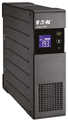 Eaton USV Ellipse PRO 650 DIN - Line Interactive USV - ELP650DIN - 650VA - (4 IEC Ausgänge) - Spannungsregelung (AVR) - USV mit Display und USB-Schnittstelle (inkl. USB-Kabel)