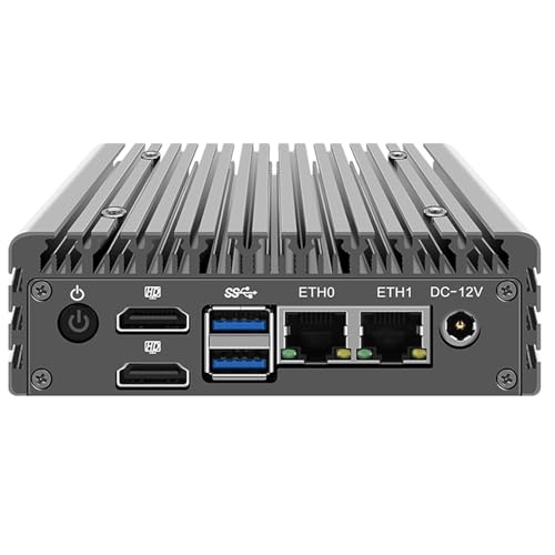 Firewall Micro Appliance, 2 Port i226-V 2.5G LAN Fanless Mini PC Intel N100, No DDR5 No NVMe, 1* CPU Fan, 2*HDMI@4K, 2*USB, 1 * 10 Pin GPIO, VPN Router PC, OPNsense, Ethernet AES-NI